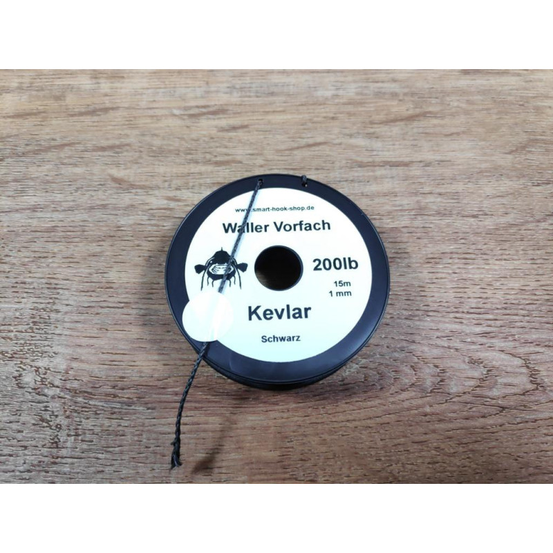 Kevlar Waller Vorfach, extrem abriebfest, schwarz und belastbar Kevlar Waller Vorfach, extrem abriebfest, schwarz und belastbar