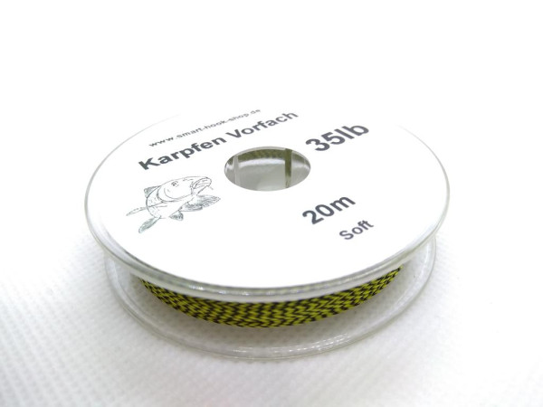 Karpfen Vorfach 35 lb gelb-schwarz